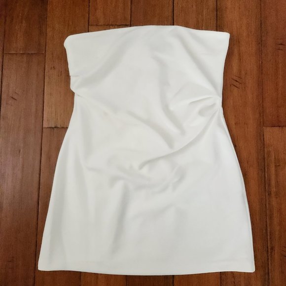 NWT Zara Size XXL White Short Strapless Dress - Picture 2 of 2